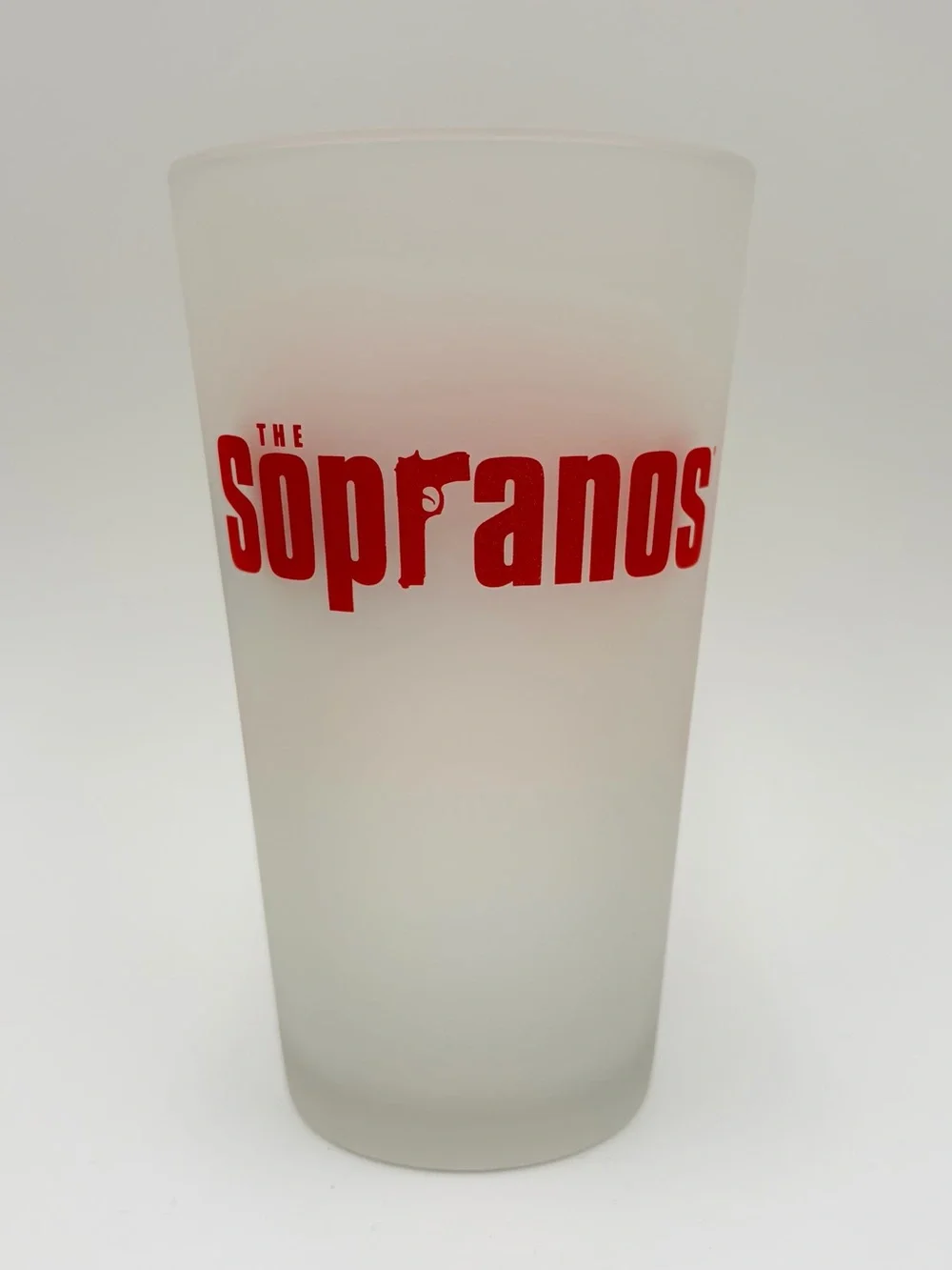 Vintage The Sopranos Bada Bing Club Satin Dolls Lodi NJ Frosted Beer Glass TV